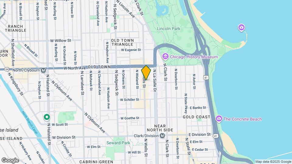 1509 N Wells St Map and Location Details