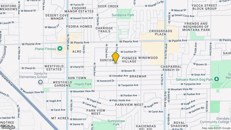 7100 W Cheryl Dr Map and Location Details