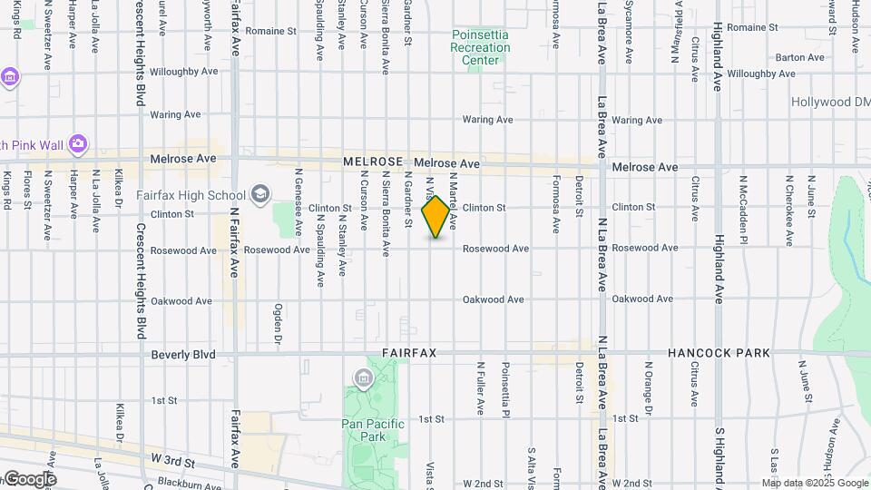 502 N Vista St, Unit 502 Map and Location Details