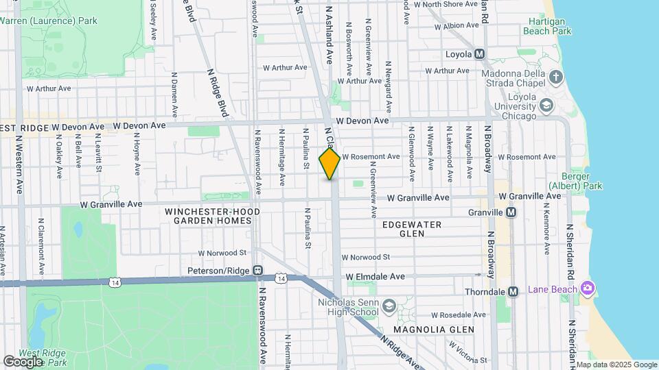 6200 N Clark St, Unit Unit 26-3A Map and Location Details