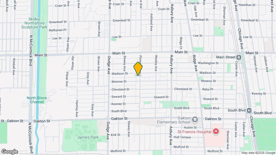 724 Florence Ave Map and Location Details