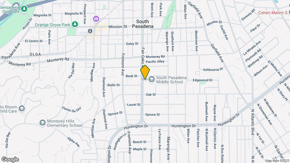 1416 Fair Oaks Ave Map and Location Details