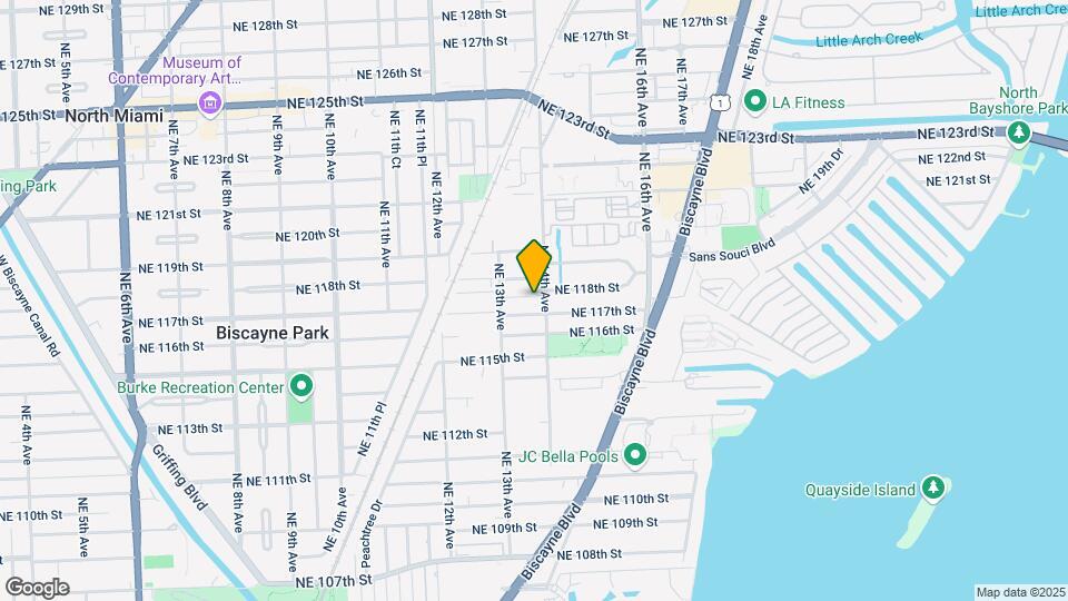 1340 NE 117th Terrace Map and Location Details