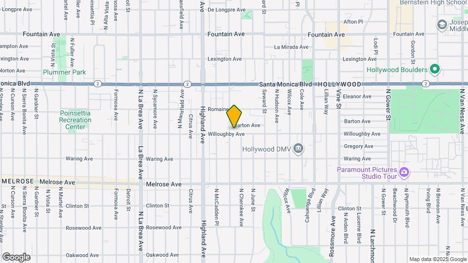 6619 Willoughby Ave Map and Location Details