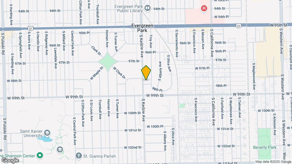 9801 S Kedzie Ave Map and Location Details