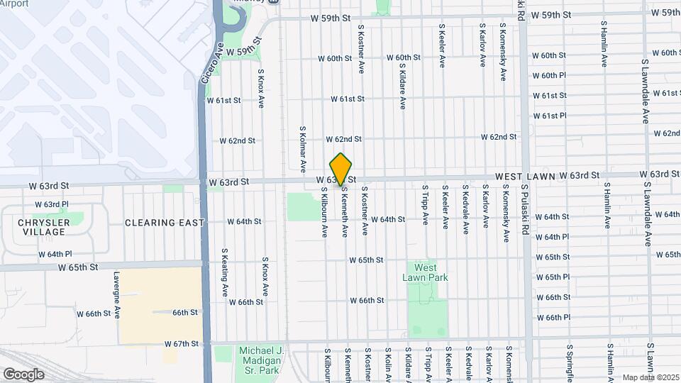 6316 S Kenneth Ave, Unit 1st Floor Map and Location Details