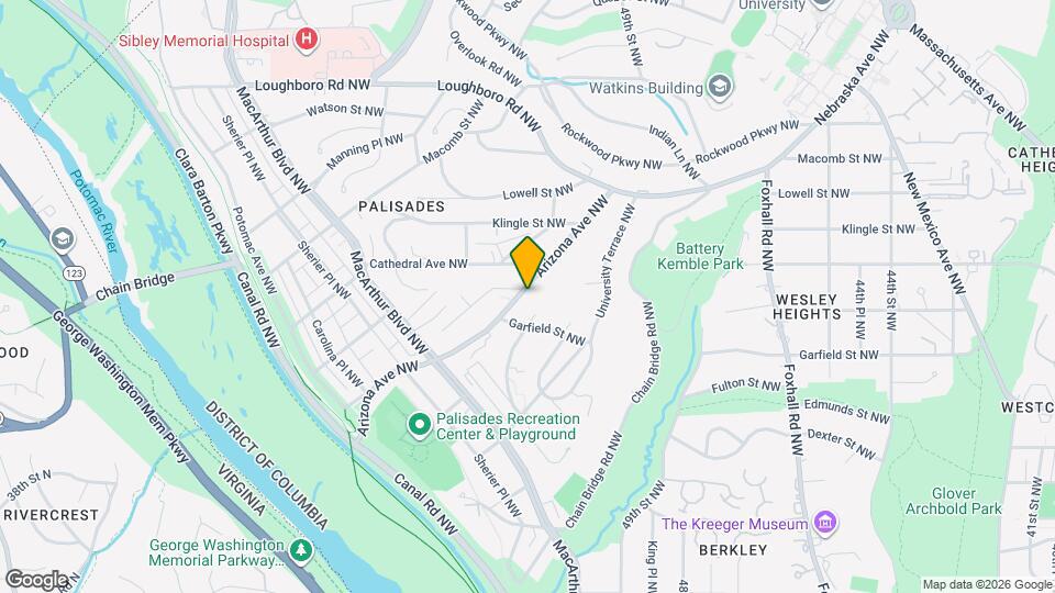 2927 Arizona Ave NW Map and Location Details