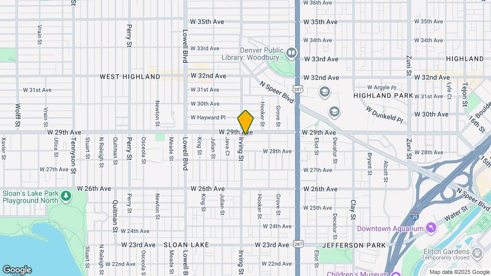 2840 Irving St Mapa y Detalles de la Ubicación