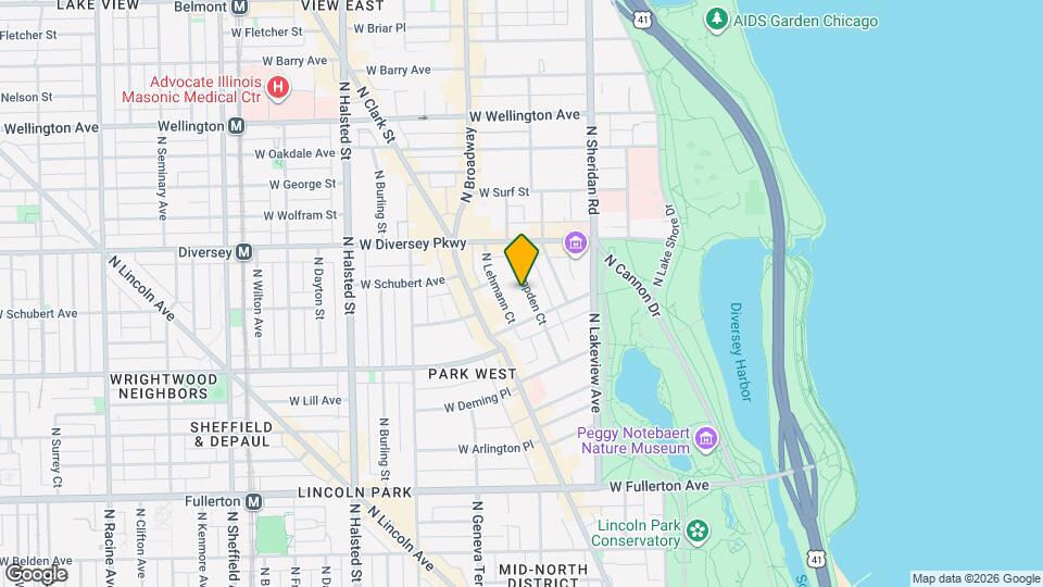 2728 N Hampden Ct, Unit 1309 Map and Location Details