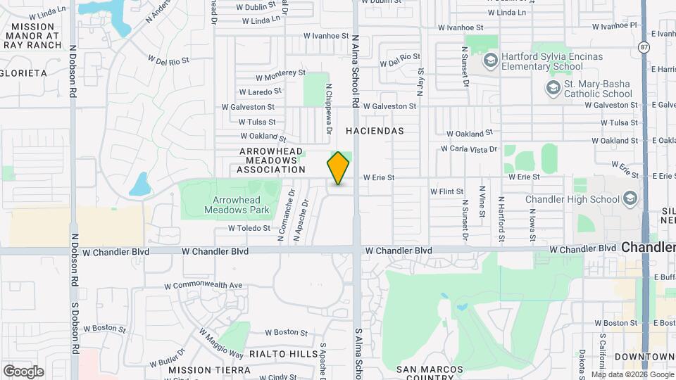 1058 W Flint St, Unit B Map and Location Details
