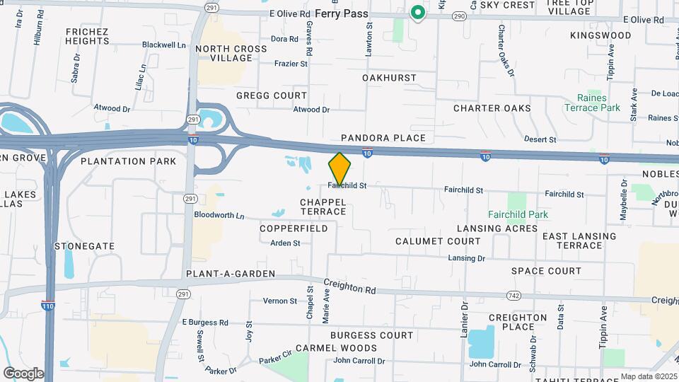1329 Fairchild St Map and Location Details