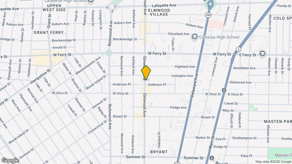 569 Elmwood Ave Map and Location Details