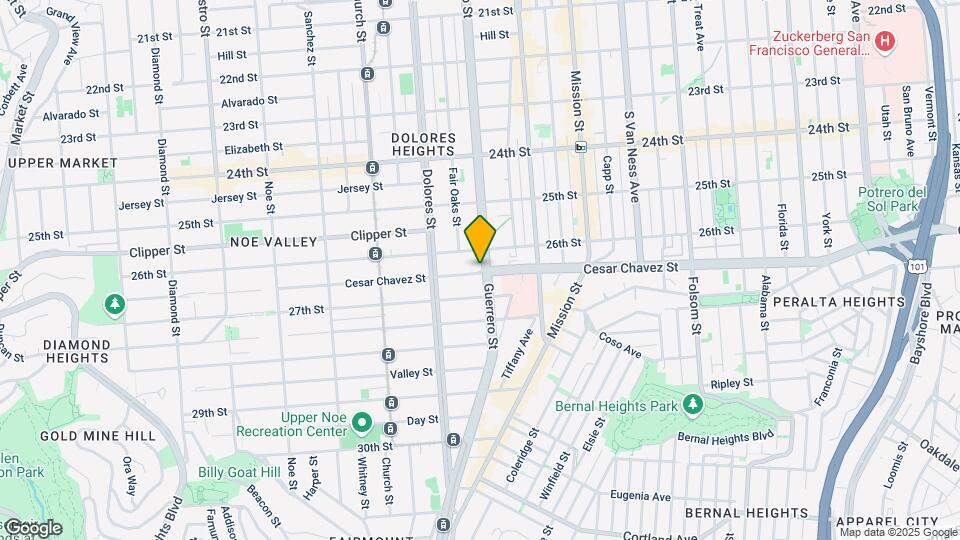 1440 Guerrero St Map and Location Details