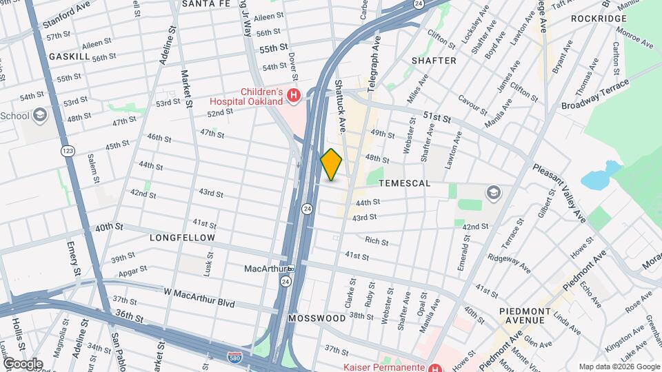 550 45th St Map and Location Details