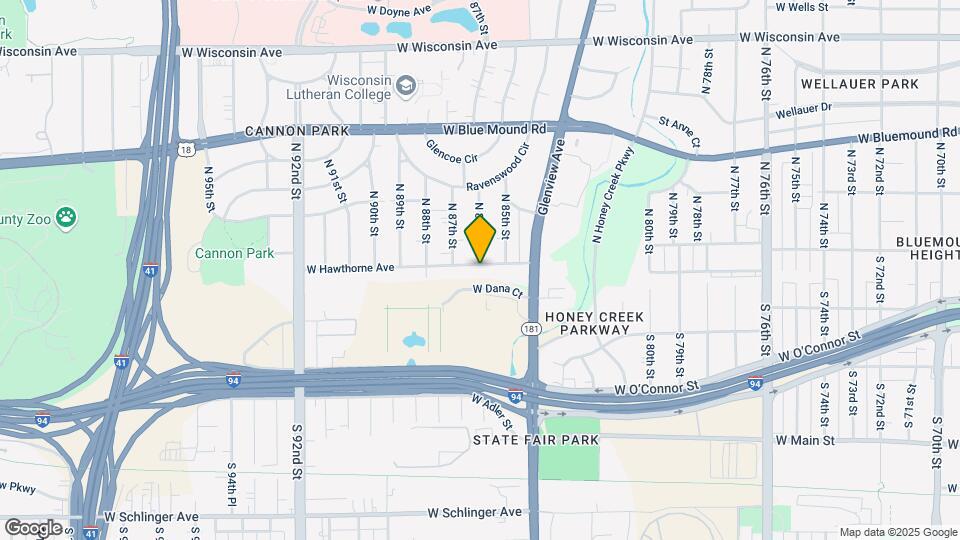 8535 W Hawthorne Ave Map and Location Details