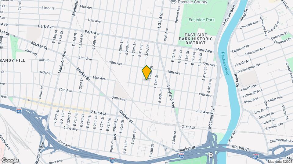 438 E 33rd St Mapa y Detalles de la Ubicación