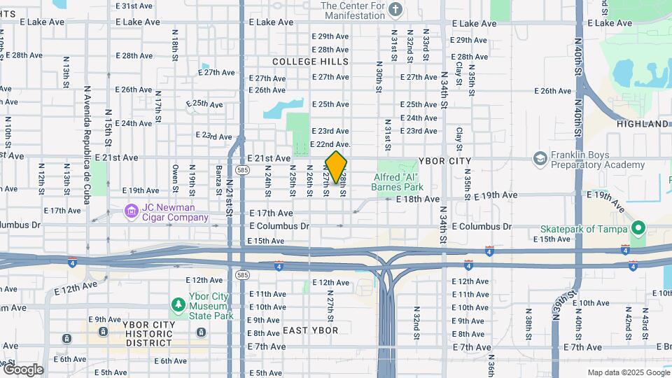 2707 E 19th Ave Map and Location Details