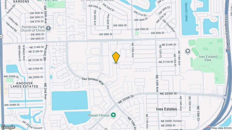 20910 NE 8th Ct Map and Location Details