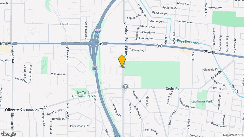 1119 N McKnight Rd Map and Location Details