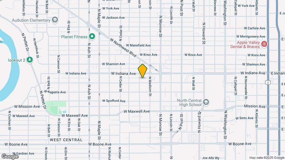 1124 W Nora Ave Map and Location Details