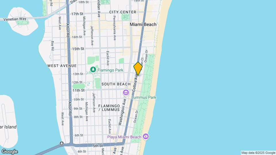 1233 Collins Ave Map and Location Details