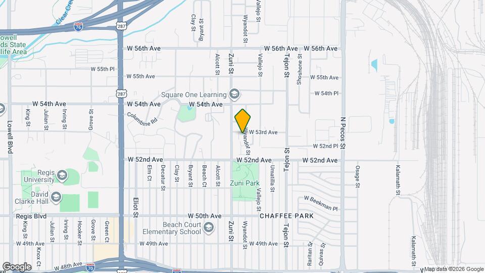 5283 Wyandot St Map and Location Details