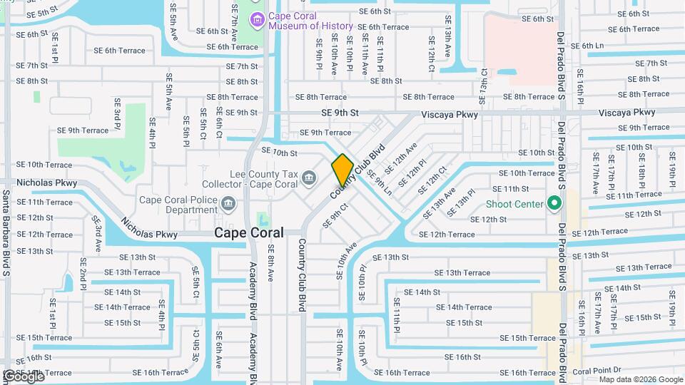 1011 Country Club Blvd Map and Location Details