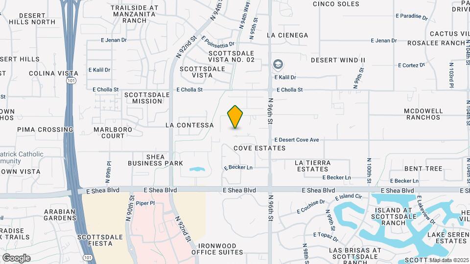 9458 E Desert Cove Ave Map and Location Details