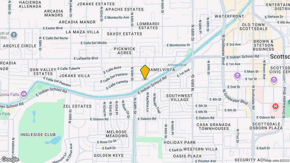 6433 E Calle Camelia Map and Location Details