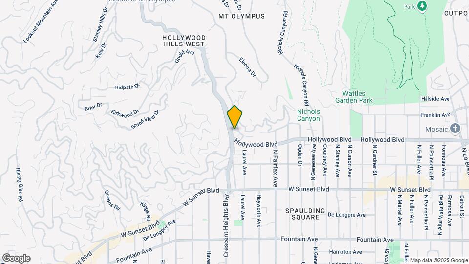 1710 Laurel Canyon Blvd Mapa y Detalles de la Ubicación