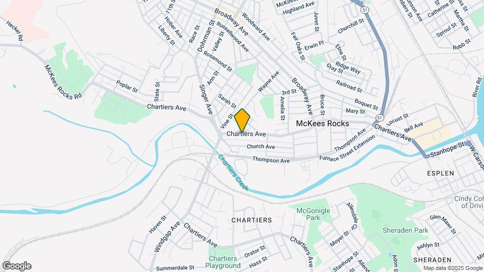 1245 Chartiers Ave Map and Location Details
