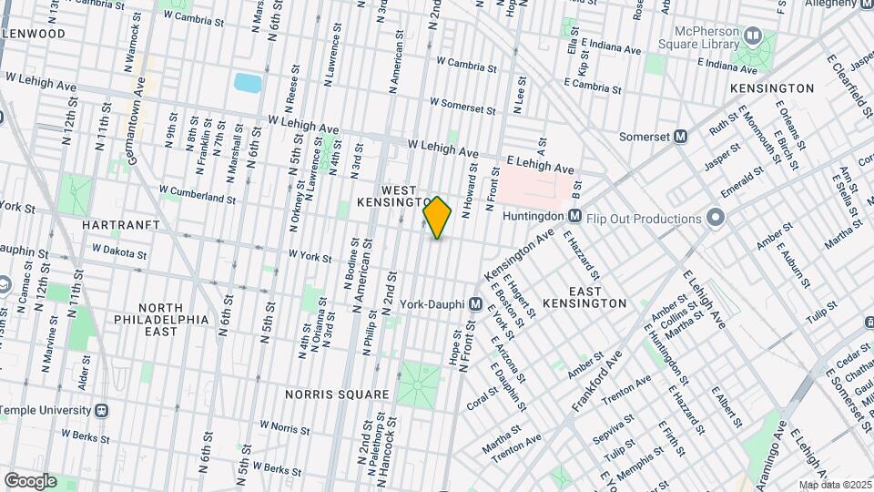 2438 N Mascher St-Unit -1 Map and Location Details