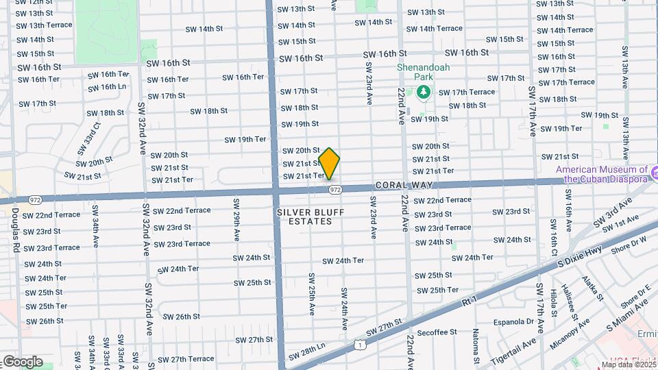 2425 Coral Way Mapa y Detalles de la Ubicación