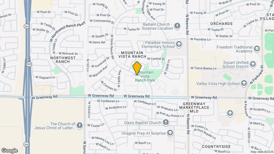 15866 W Tara Ln Mapa y Detalles de la Ubicación