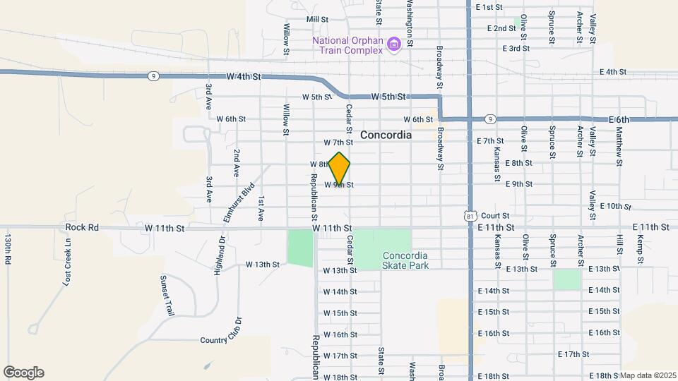 410 W 9th St Map and Location Details