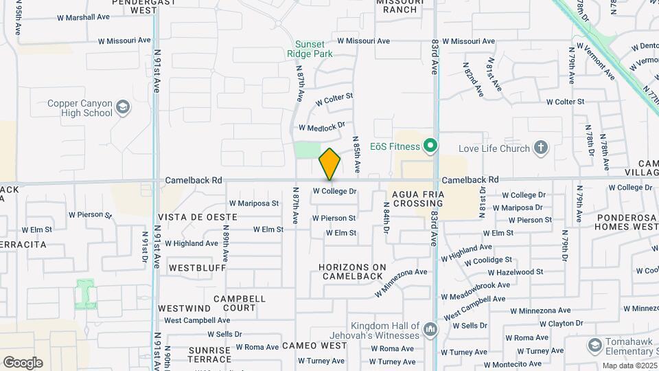 8606 W College Dr Map and Location Details