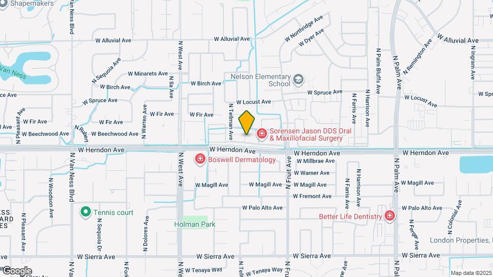 1538 W Herndon Ave Map and Location Details