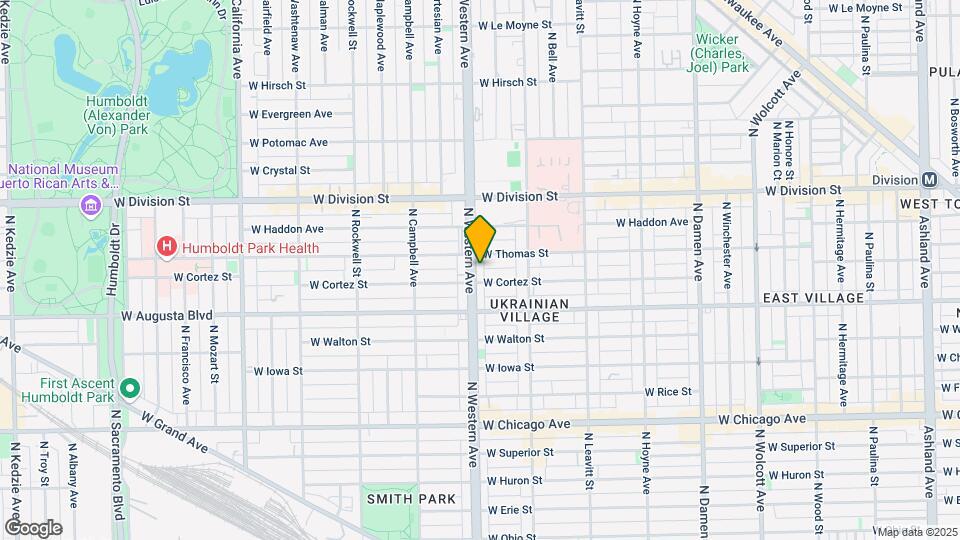1045 N Western Ave Map and Location Details