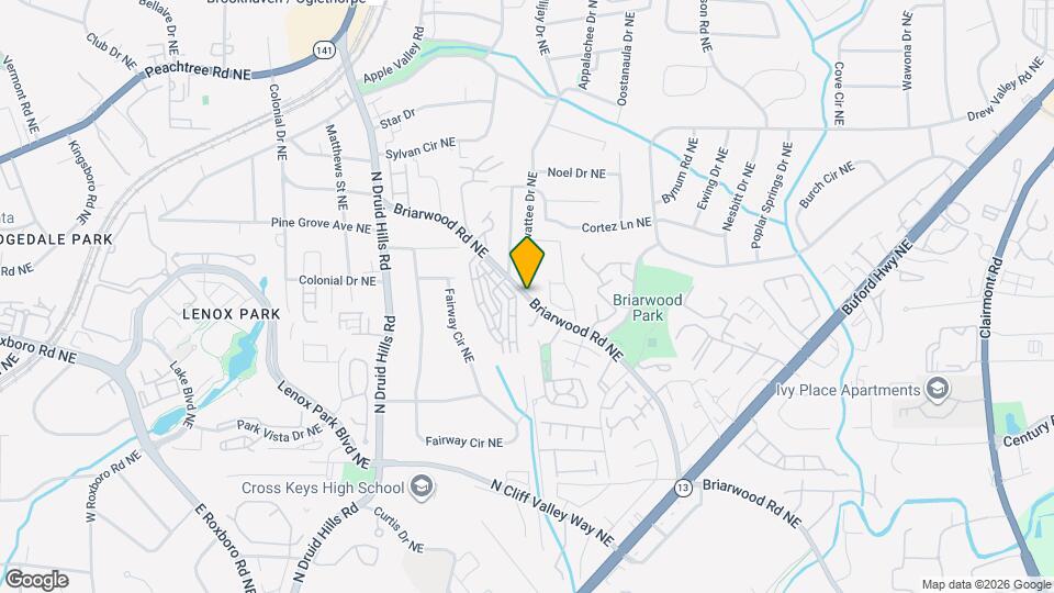 1401 Briarwood Rd NE Map and Location Details