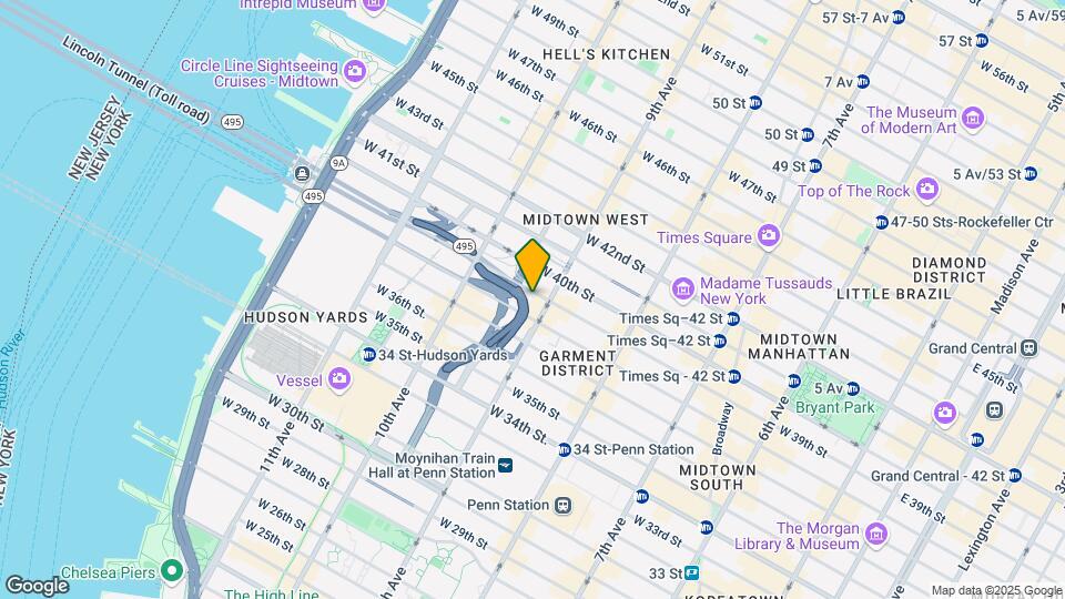 406 W 39th St Mapa y Detalles de la Ubicación