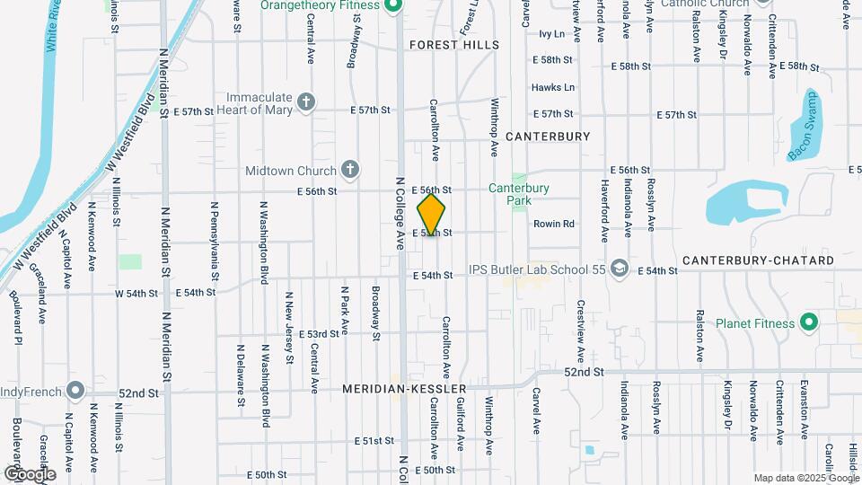 5440 Carrollton Ave Map and Location Details