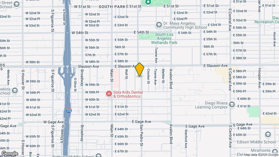 5871 S San Pedro St Mapa y Detalles de la Ubicación
