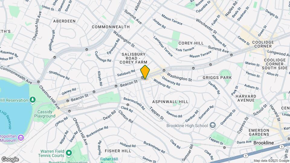 1685 Beacon St, Unit 2 Map and Location Details