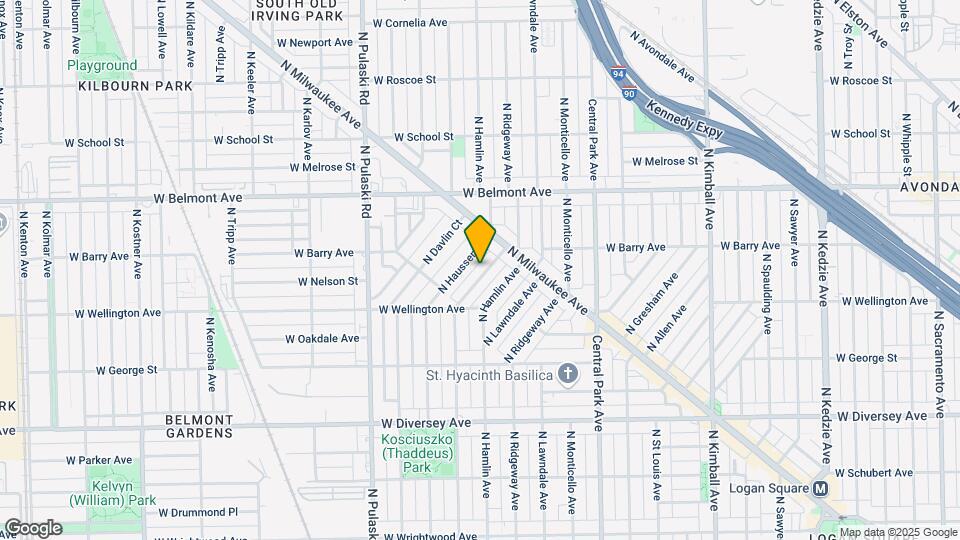 3054 N Avers Ave, Unit 1 Map and Location Details