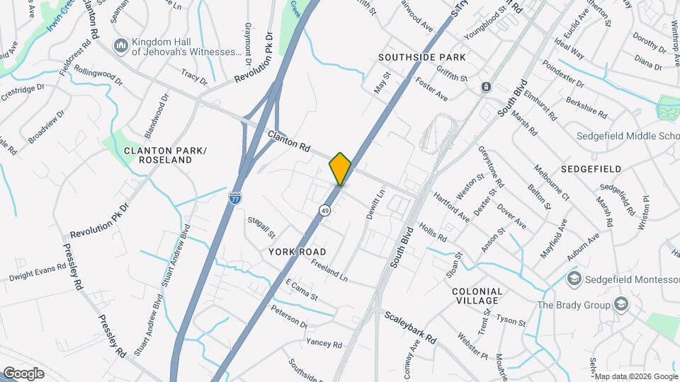 3606 S Tryon St Map and Location Details