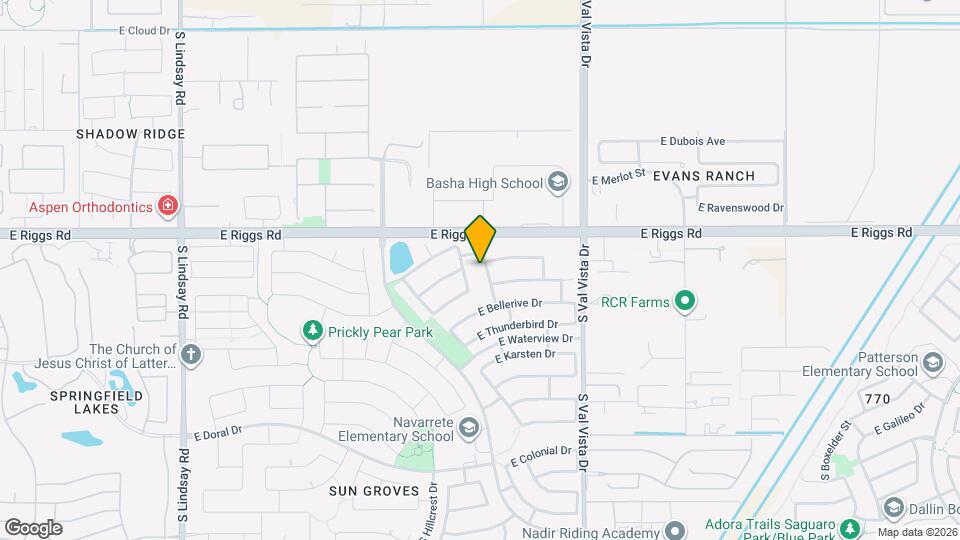 6132 S Black Hills Way Mapa y Detalles de la Ubicación