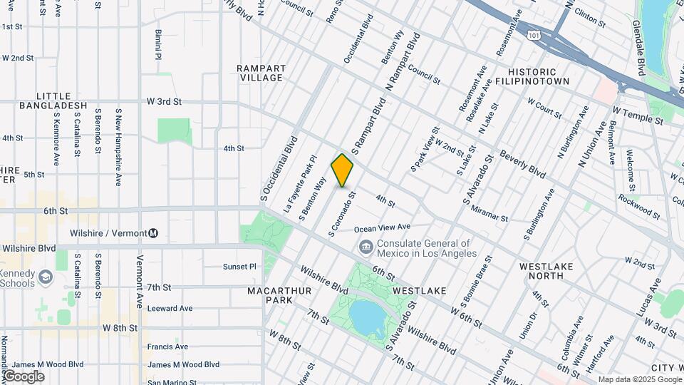 406 - 412 S Rampart Blvd Map and Location Details