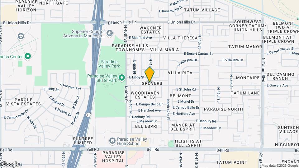 17802 N 41st Pl Map and Location Details