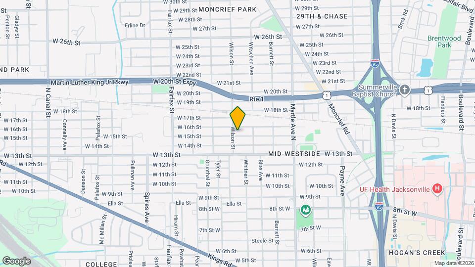 1523 W 15th St Map and Location Details