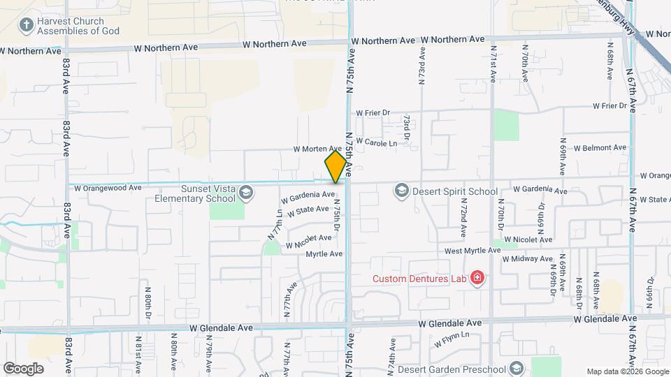 7550 W Gardenia Ave Map and Location Details